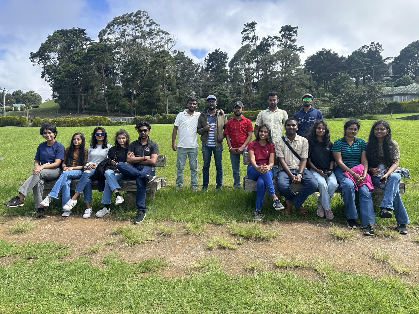 Group photo on the campus field