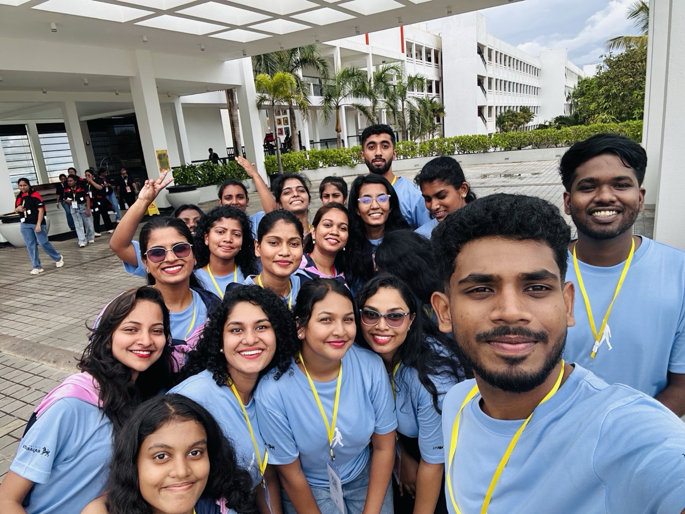 Event day selfie with the volunteer crew