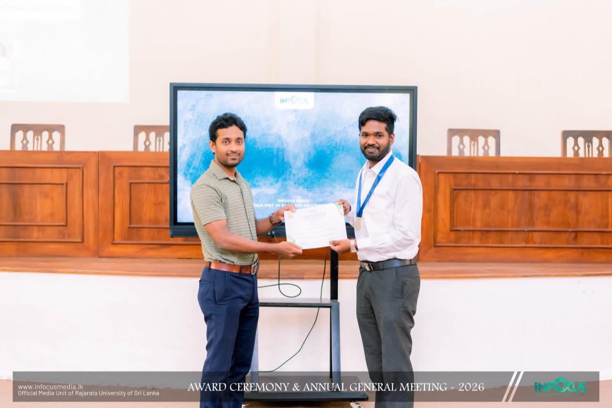 Receiving a certificate at the annual award ceremony & AGM