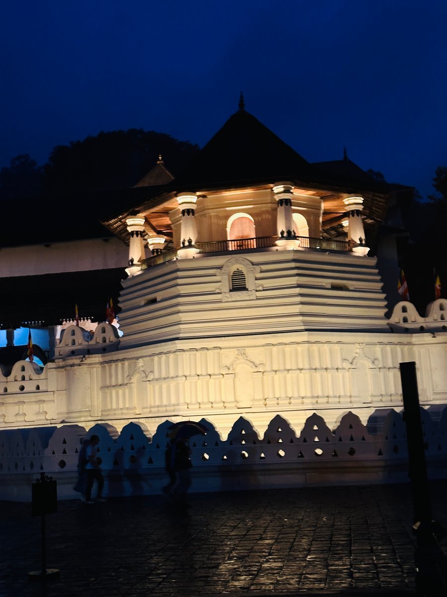 Temple of the Sacred Tooth Relic, Kandy, at night