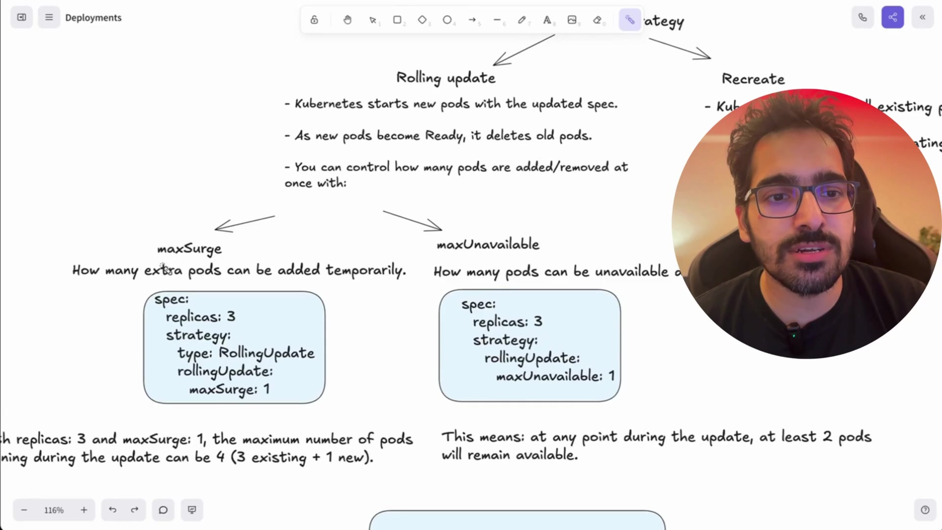 Screenshot: Deployments in Action