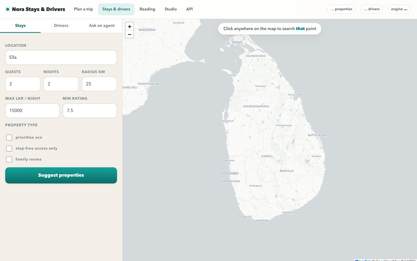 Supply map — 250 properties